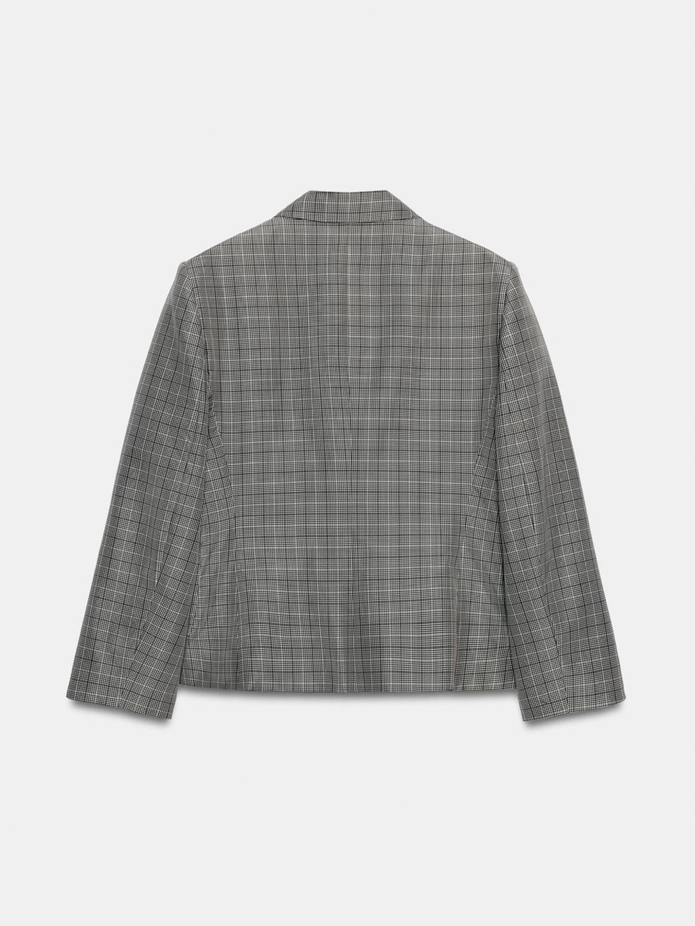 Zara Grey Plaid Tailored Blazer - Picture 5 of 6